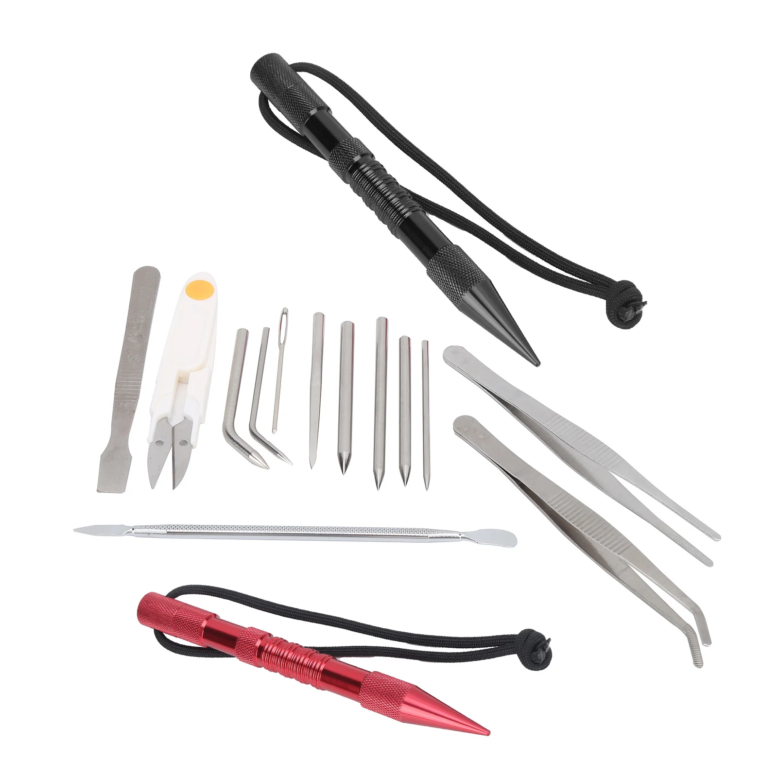 Aluminum Alloy Stainless Steel Paracord Needles Knitting Tool Set 14Pcs Bracelet DIY Kit for Shoelaces and Ropes