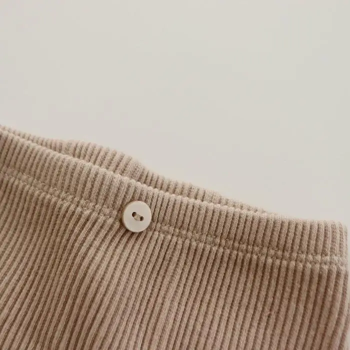 Baby Leggings Spring Autumn Ins Boy Girl Baby Ribbed Leggings Children Solid Tight Casual Pants Infant Fashion Cotton Trousers Toddler Clothes