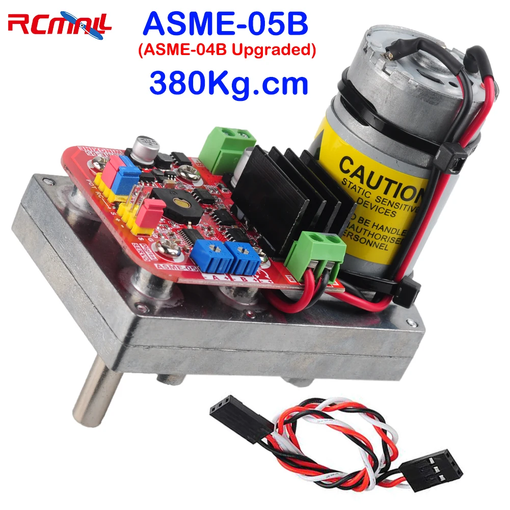 High Torque RC Servo DC12-24V 380kg.cm Steel Gear Robot Mechanical Arm ASME-05B Bracket ASMC ASME PCB Controller rc servo