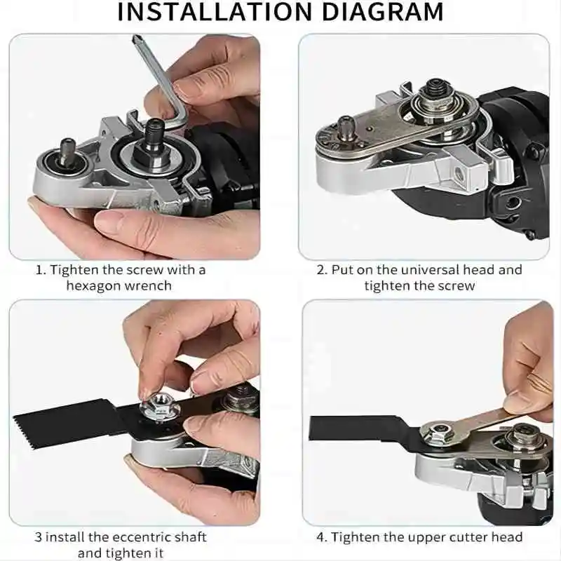 M10/M14 Thread Angle Grinder Conversion Universal Head Adapter for Modification Models Woodworking Polishing Oscillating Tool 5