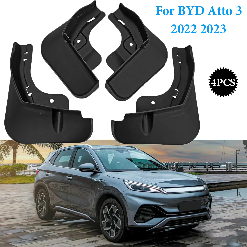 

4pcs For BYD ATTO 3 EV 2022 2023 Car Mudflaps Mud Flaps Splash Guards Mudguards Mud Flap Front Rear Fender Protector