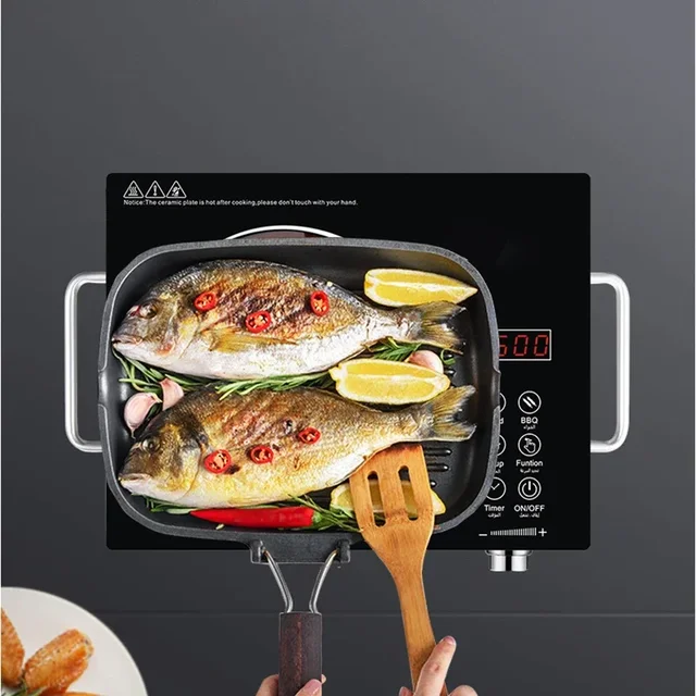 Intelligent induction cooker electric ceramic cooker touch waterproof adjustable temperature electromagnetic light wave cooker 2