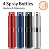 4PCS+6 Accessories Perfume Atomizer Refillable with 5 Spray Bottles, 2 Aluminum Funnel, 2 Dispensing Shenanigans, 2 Spring Straw 1