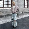 American Harajuku Warm Jacket Mens and Womens Retro Simple Plush Jacket with New Loose Leather Motorcycle Punk Fur Collar Jacket 3
