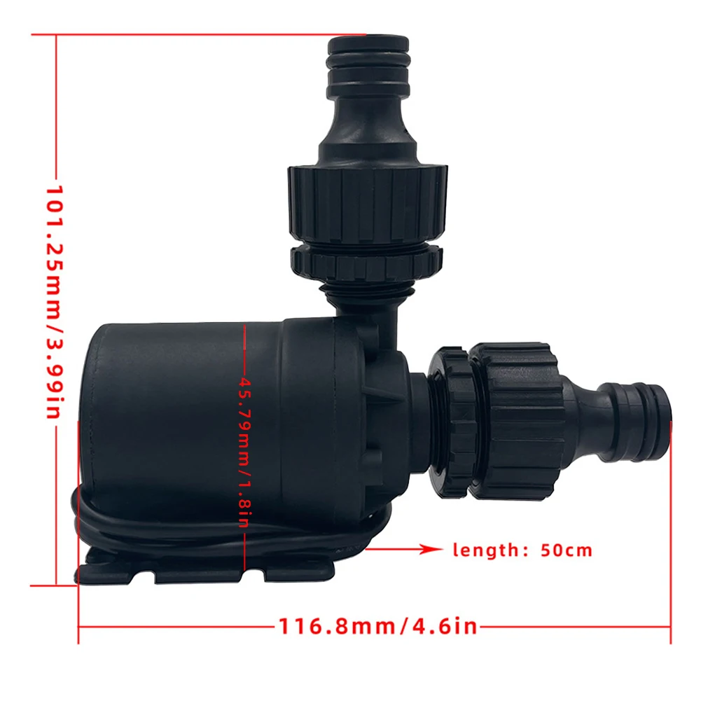 Pompe à Eau Submersible 12V 800L/H - Hauteur Max 5m - IP68 - Pour Fontaine, Aquarium, Piscine, étang - 5