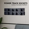 Wall power rail socket, kitchen aluminum expansion socket 40cm 50cm, built-in socket on countertop