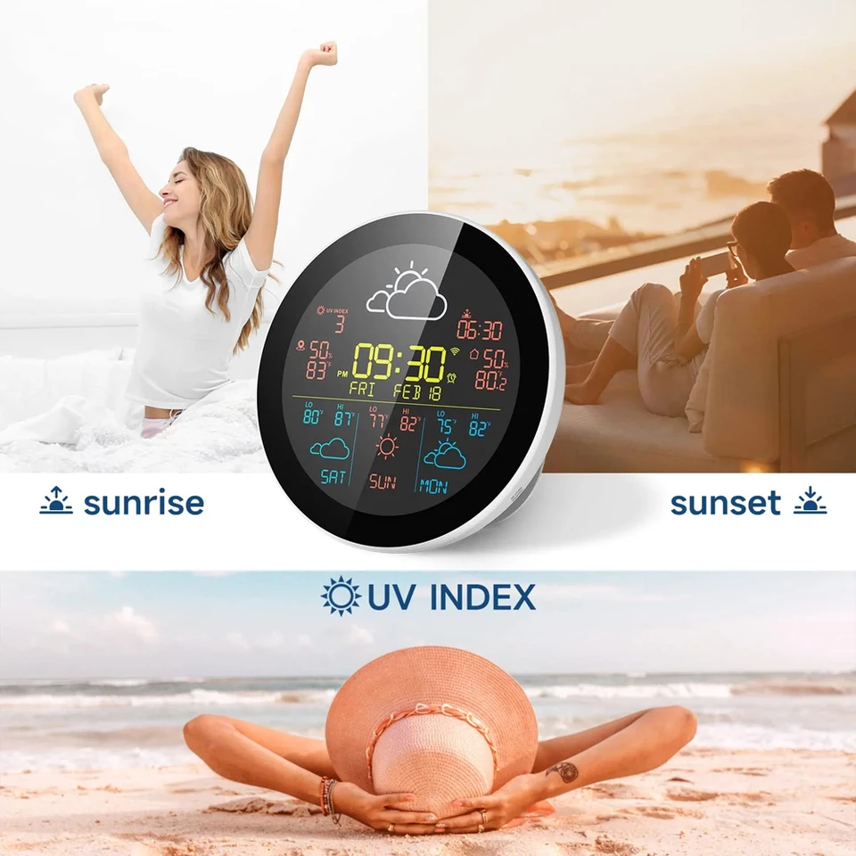beach outdoor clock thermometer