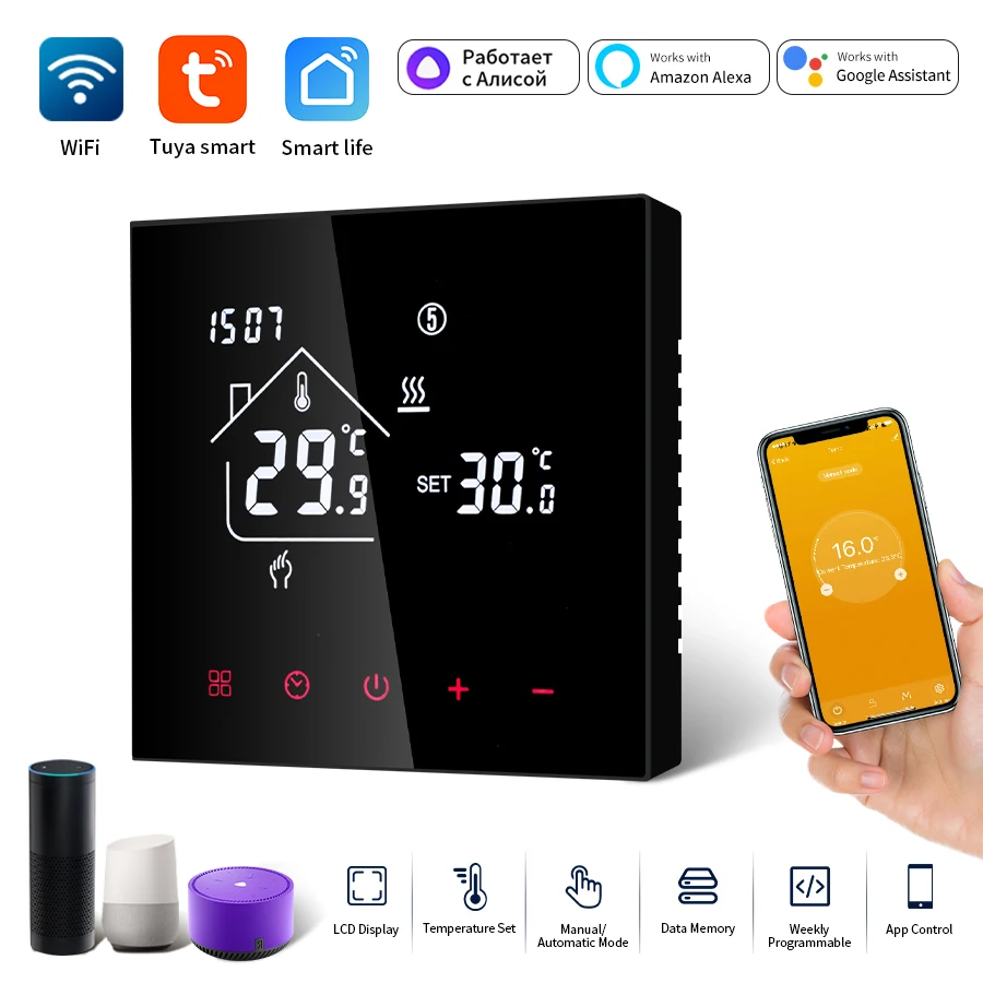 WiFi Smart Thermostat - Ultimate Temperature Controller with Voice Assistant Integration