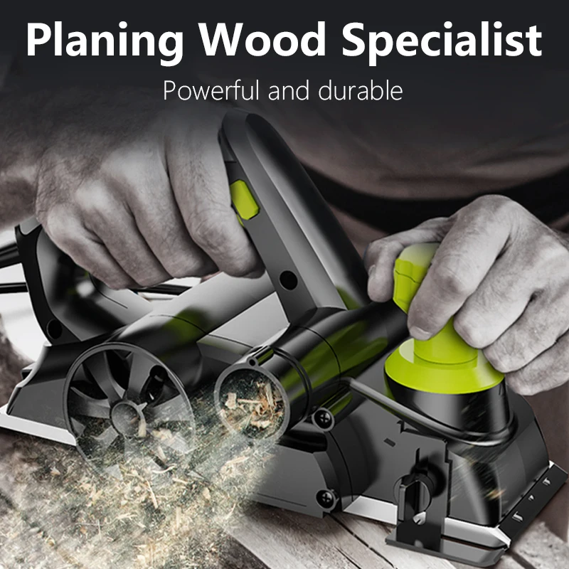 220V 1500W-2000W Electric Hand Planer 13000RPM Wood Cutting Power Tools 0-2mm Adjustable Cut Depth Planer Woodworking Kit
