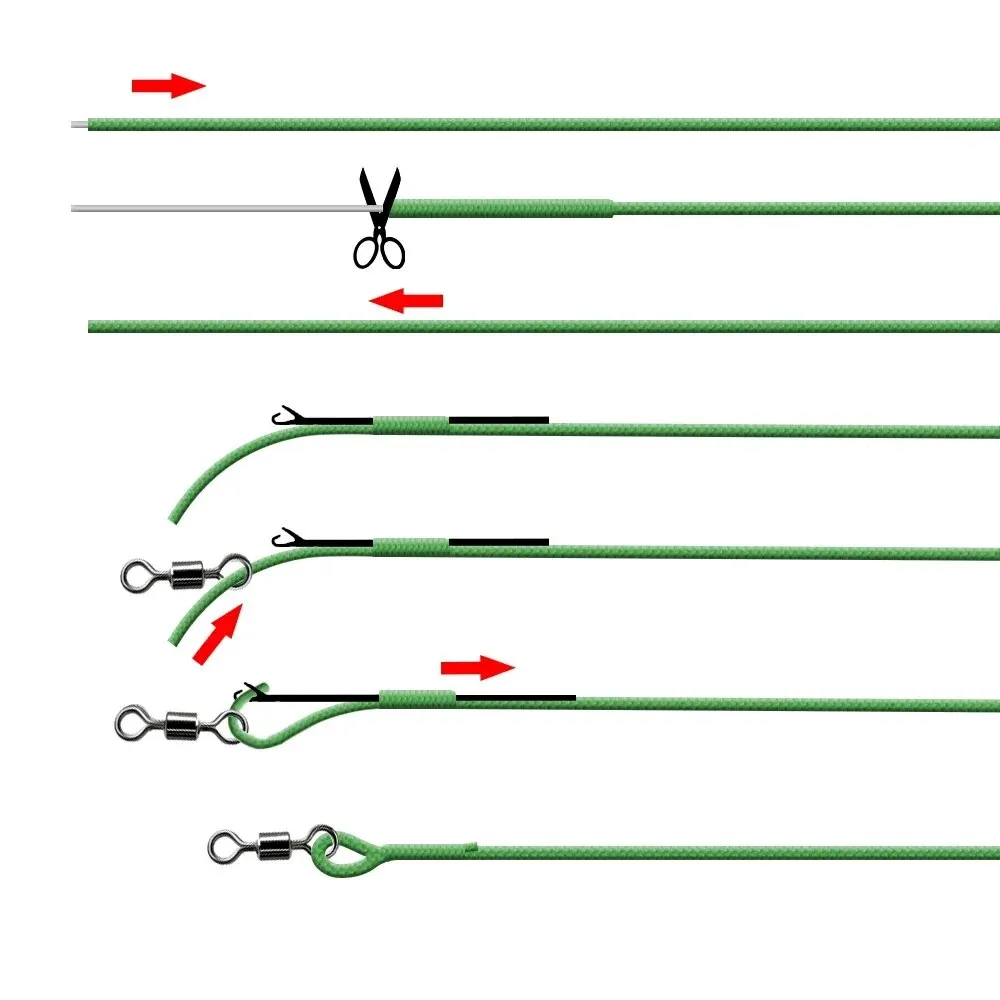 Braided Leadcore Carp Fishing Tackle Line - 35LB, 7M, 3 Colors
