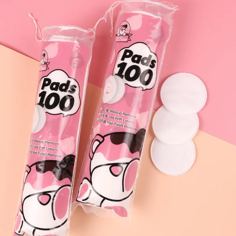 100pcs Make Up Cotton Swabs Clean Nail Pads Artistic Soft Cleansing Pads Daily Cotton Supplies Face Cotton Makeup Removal Tool 2