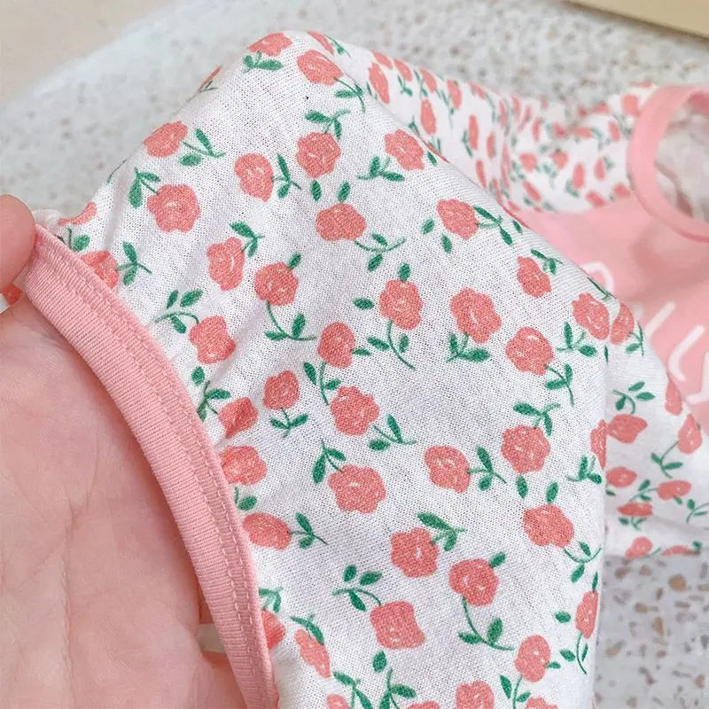 

Pet Dog Clothes Flower Jumpsuits for Dogs Clothing Cat Small Letter Floral Print Cute Thin Spring Summer Boy Girl Chihuahua Blue