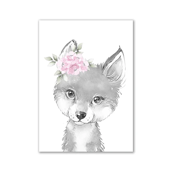 Personalized Animal Nursery Wall Art - Canvas Paintings