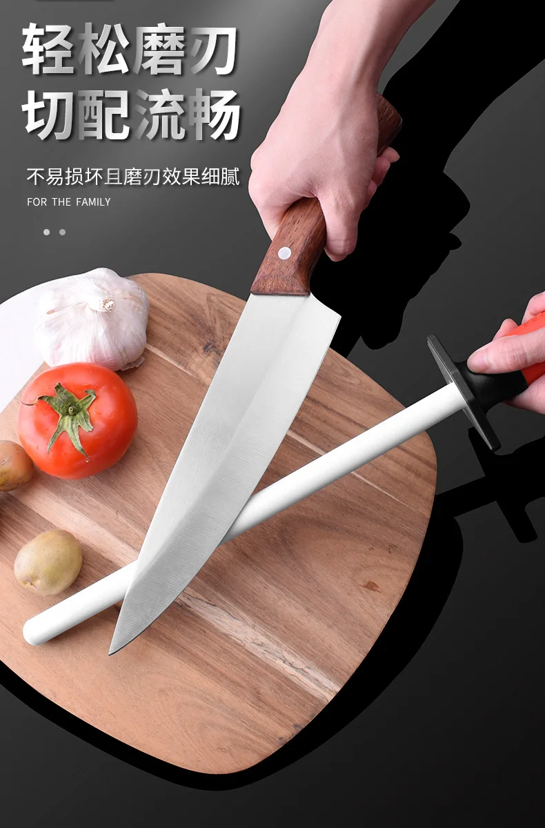 Description Picture 5 of itemKnife Sharpening Rod Ceramic 10/12Inch Knife Sharpener Sharpening Steel Quickly Sharpening System Professional Kitchen Tools