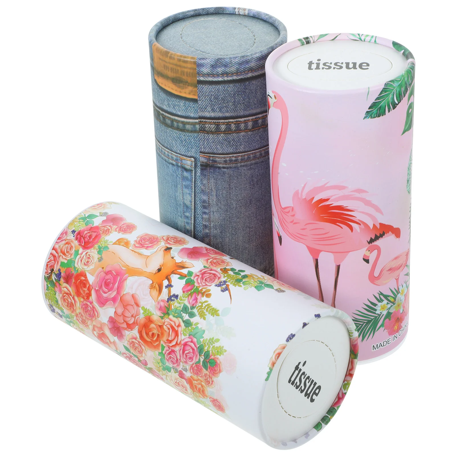 3 Pcs Cylinder Pumping Paper Facial Tissues Multi-function Car Napkin Towel Convenient Portable Box Adorable Napkins