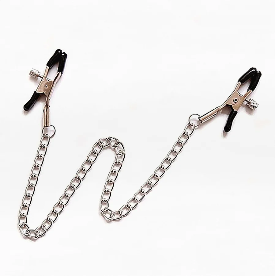 Metal Nipple Clamp With Chain Bdsm Toys Breast Bondage Sex Toys For Women Fetish Breast Clip Stimulation Sex Shop Erotic Wives