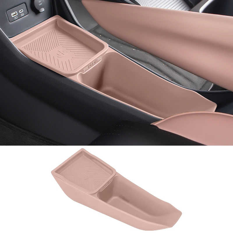 For BYD Seagull Central Control Storage Box Armrest Double Storage Box Silicone Interior Supplies Car Accessories Tools