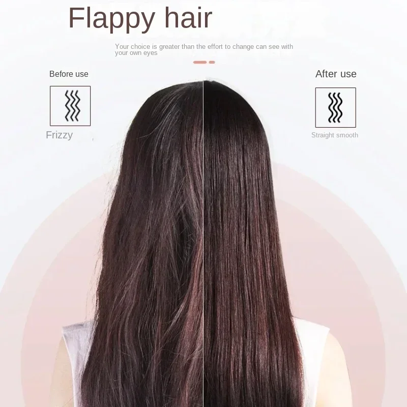 Hair Straightening Brush, Flat Iron for Home Use, Curling Wand, NonIonic, LongLasting Style, Salon Quality Straightener 4