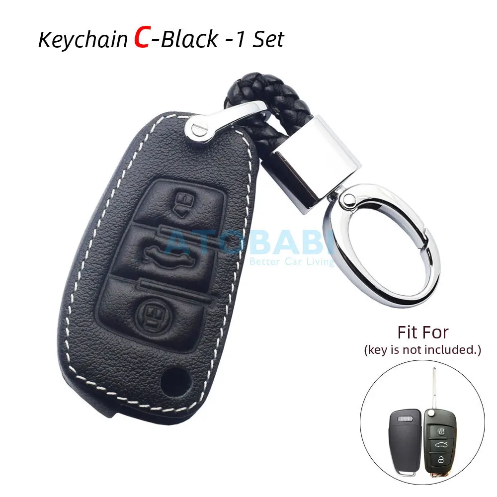 1set Car Key Case & Keychain Compatible With Volkswagen, Key Fob Cover