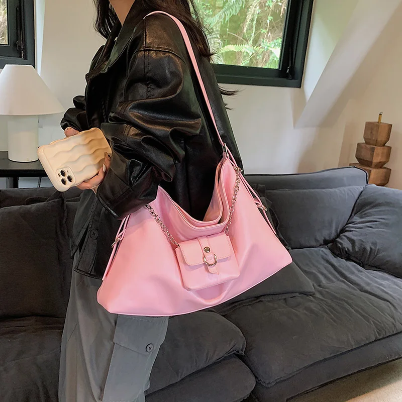 Shoulder Bag New Trend All-match PU Large Capacity Underarm 2023 Fashion Commuter Purses and Handbags Women Aesthetic Tote Bag