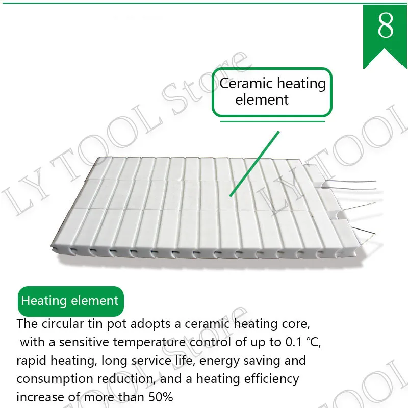 MS-50 250w Digital Lead-free Titanium Alloy solder pot melt tin 0.6KG temperatur