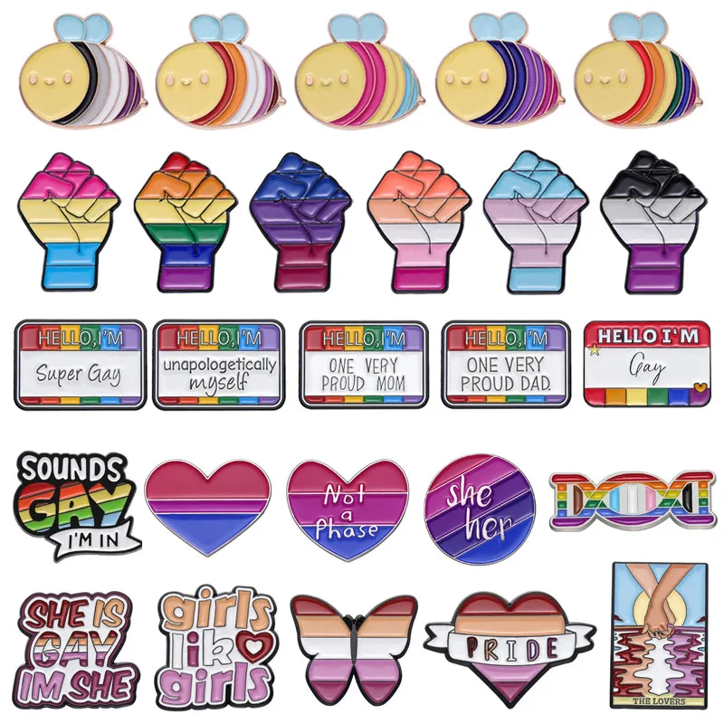 Pack van 10 regenboog pins, pride pin, broches voor kleding, pride Pack van 10 regenboog pins, pride pin, broches voor kleding, pride