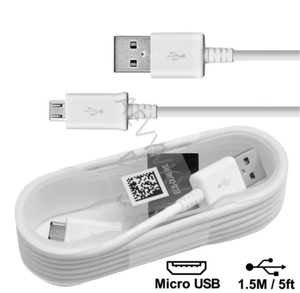 

20 шт. оригинального качества 1,5 м 5 футов Микро V8 5-контактный USb-кабель кабели для быстрой зарядки для Samsung Galaxy S6 S7 edge Note 2 4 S4