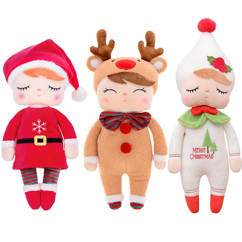 Cute Soft Christmas Toy Stuffed Elk Snowman Doll Plush Boys Girls Toy Xmas Tree Decoration Original Metoo Angela Doll brinquedos 2