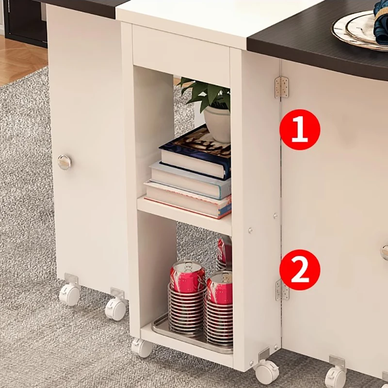 Tavolo da pranzo pieghevole Set 4 sedie Tavolo da pranzo di lusso nordico italiano Decora semplici mobili da cucina Mesas Y Sillas De Comedor - immagine 3