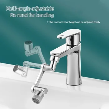 New Universal Rotation Extender Faucet Aerator Plastic Splash Filter Kitchen Tap Washbasin Faucets Bubbler Nozzle Robotic Arm
