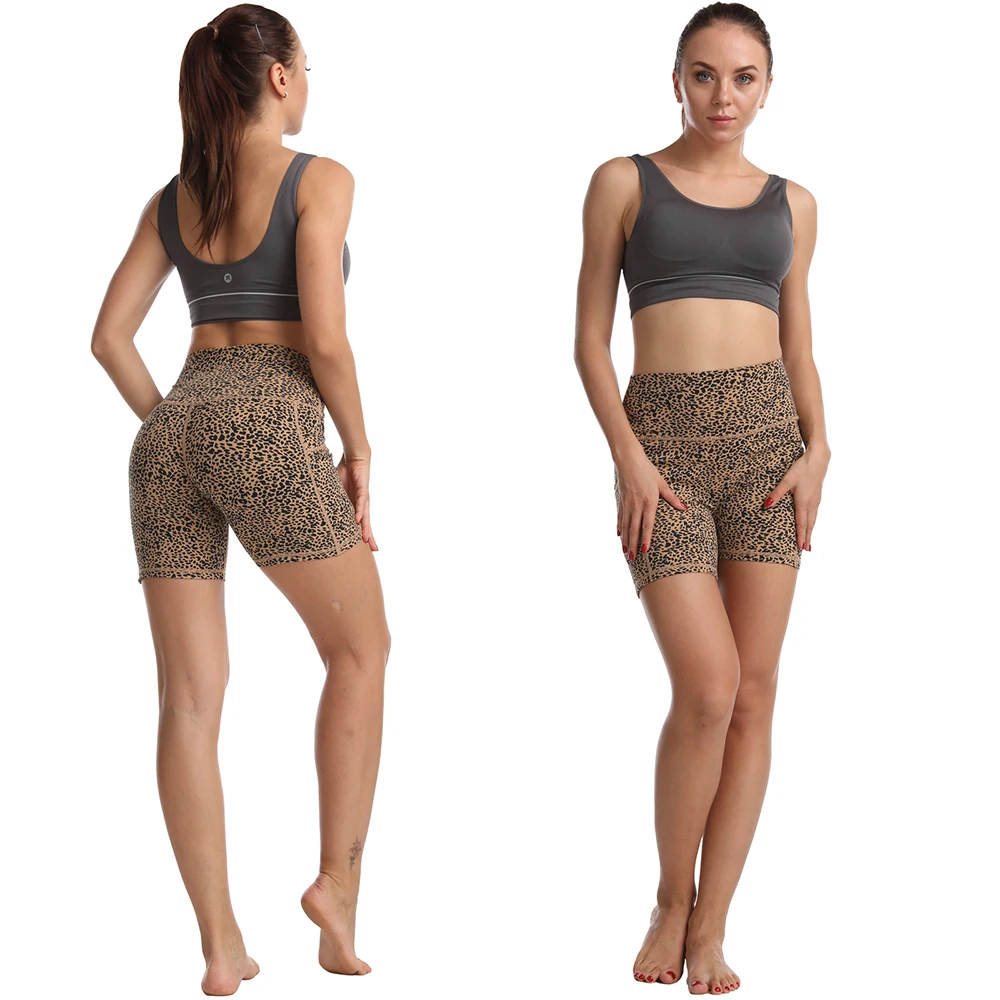 Women's High Waisted Workout Shorts Tie Dye Buttery Soft Stretchy Biker Running Shorts Female Yoga Athletic Fitness Gym Leggings