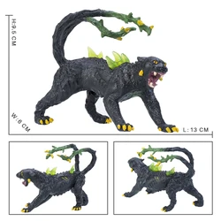 Mythical Marine Creature Warrior Action Figure Set - PVC Toy Collection (Black Panther)