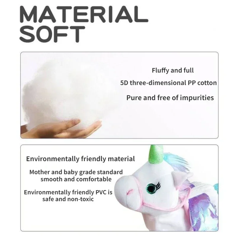 Unicorn Leash Angel Horse Action Figure Walking Singing Electric Plush Toy 5