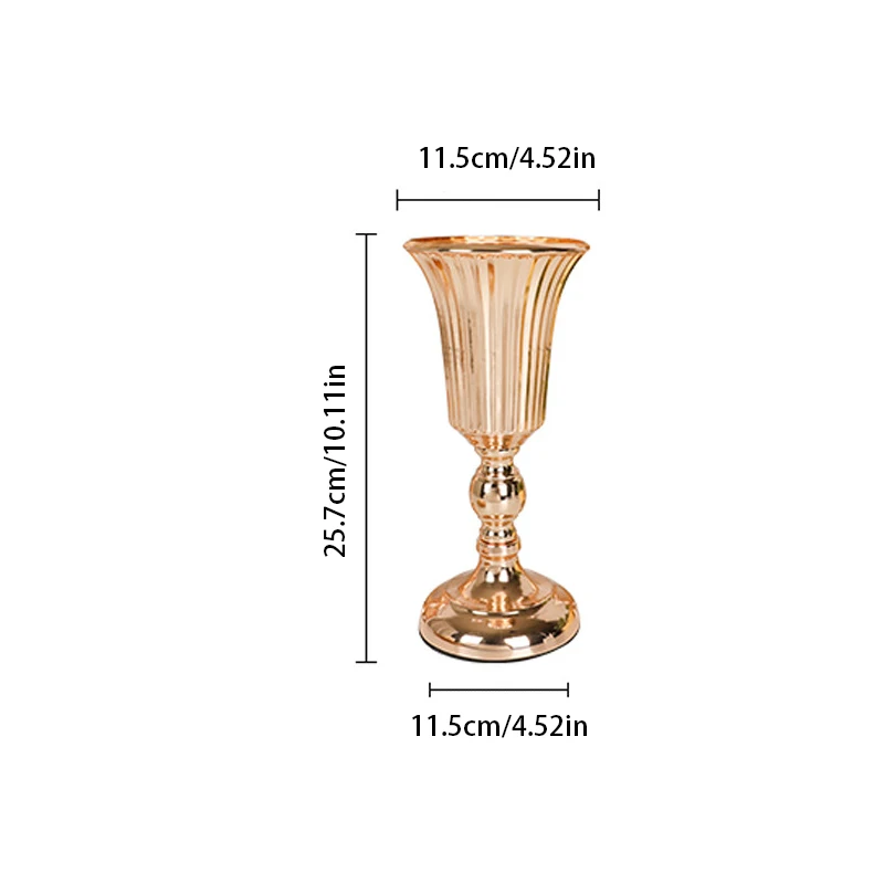 Desktop Metal Centerpieces Vase Flower Holder Gold Color Flower Vase Candle Candlestick Wedding Party Table Ornaments Home Decor 6
