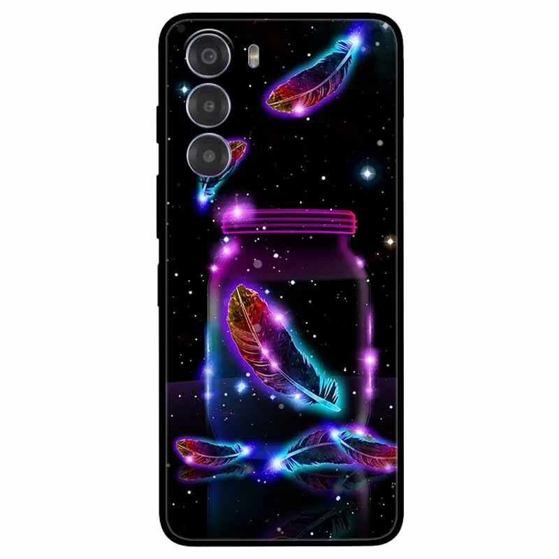 Cute Cartoon Soft TPU Silicone Phone Case - Painted Cat Design