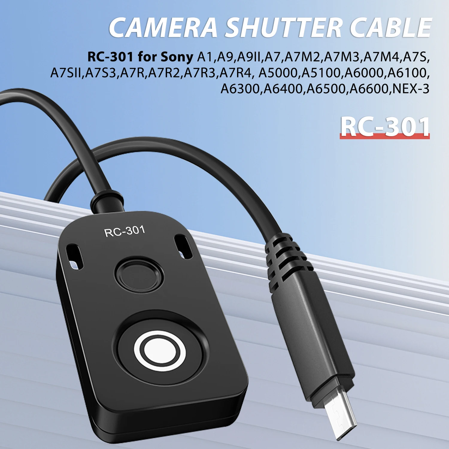 For Sony cable FX3 A1II FX30 Video cable release remote control A1/A7 series cameras/a7m3/m4/r3,a6500,a6500 196in/5m Long line