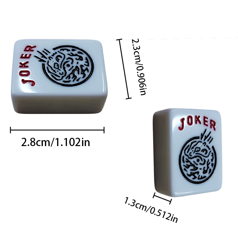 28mm Small Mahjong Set 166pcs Random Color Mahjong Tiles Portable Full Set Of Tiles With 1 Storage Bag