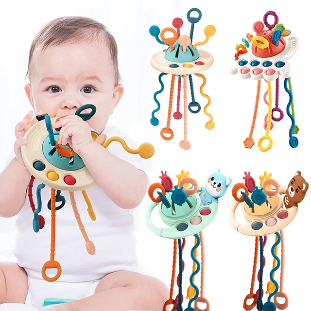 Jouets Montessori Sensoriels en Silicone pour Bébé de 6 à 12 Mois,  Accessoire de Développement de la Dentition pour Enfant - AliExpress