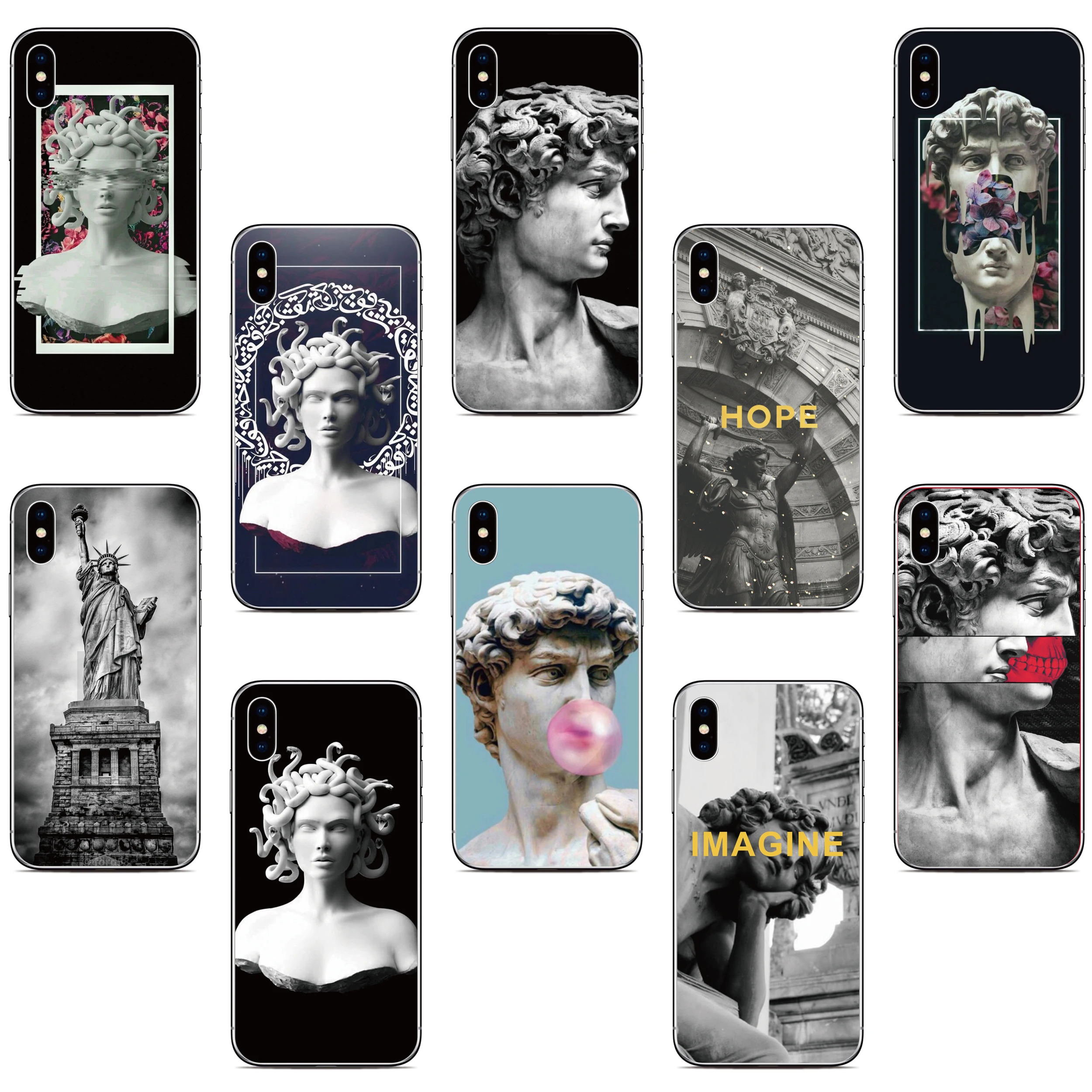 Art Statue Cover Per Blu G91 C5 Max View 2 3 Bold N2 F91 Gigaset Gx6 Gx4 Gs5 Gs4 Gs3 Cat S62 Pro S42 S52 S75 5G Custodia Per Telefono