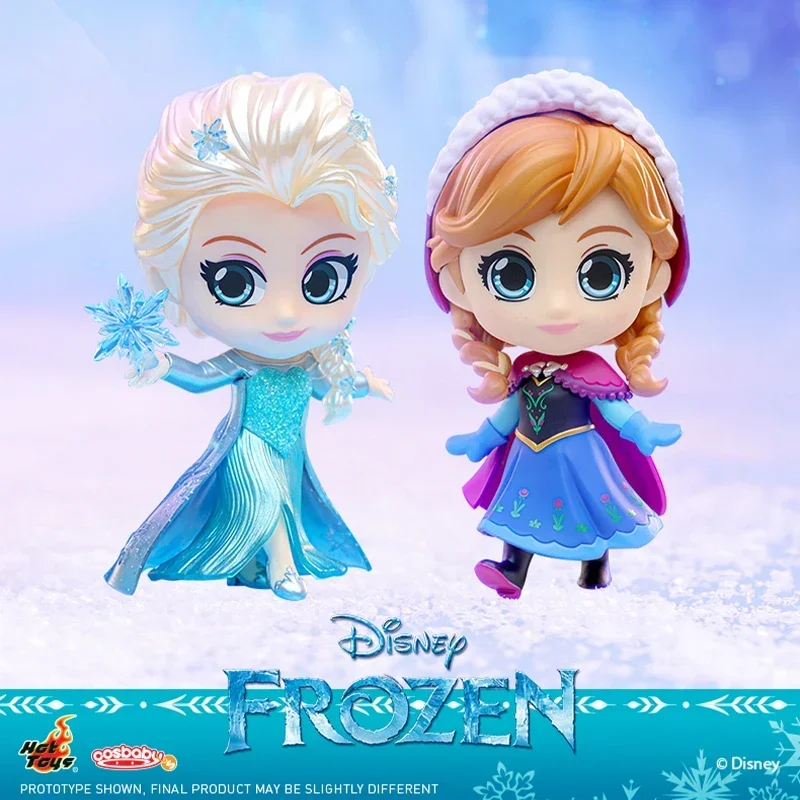 

Hot Toys Disney Frozen Elsa Anna Action Figure Kawaii Cosbaby Mini Collection Doll Peripheral Decoration Christmas Birthday Gift