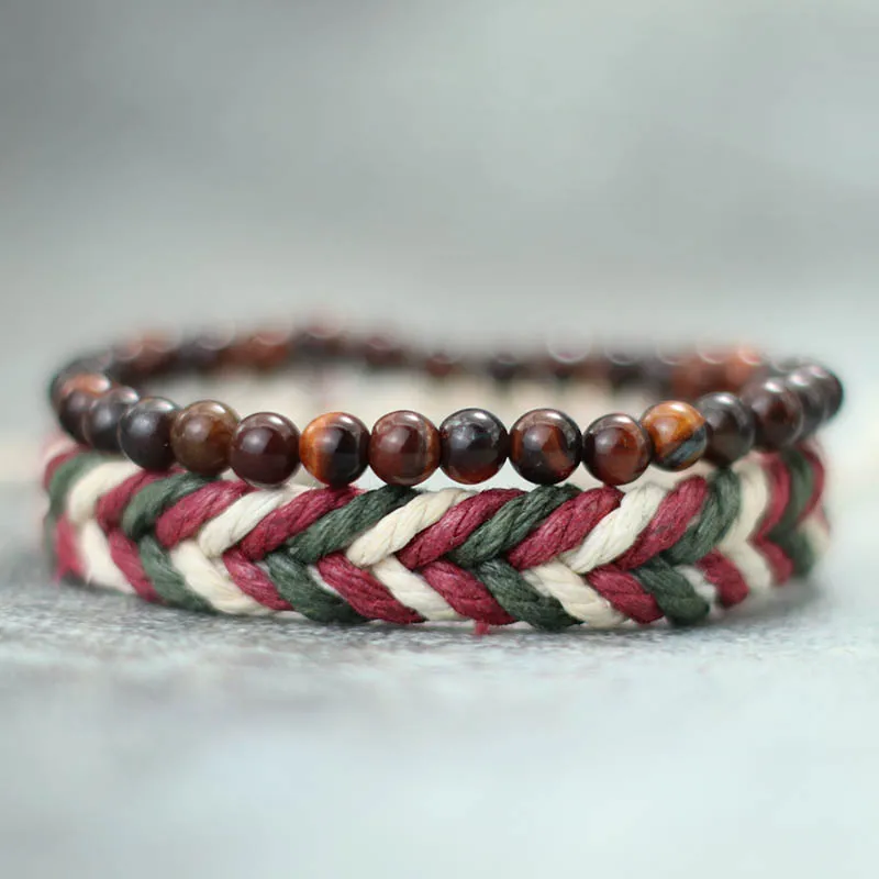 Pulsera trenzada Monograma Colors S00 - Hombre - Bisutería