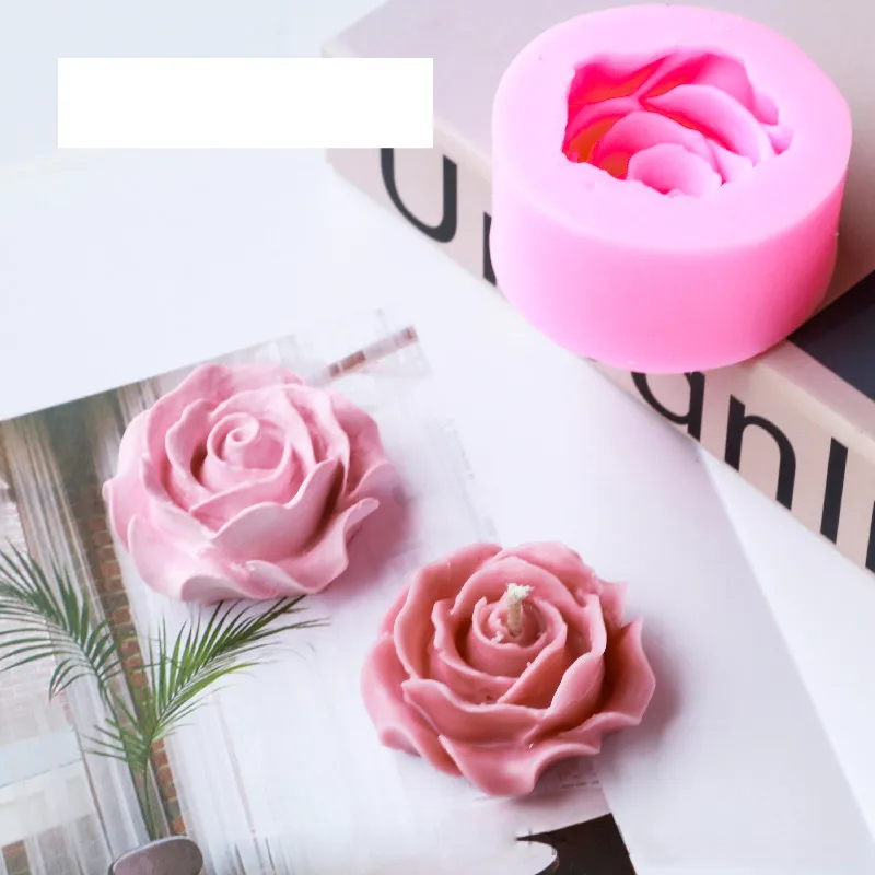 Silicone Candle Molds 3d Rose Form For Candles Making Diy Handmade Supplies Tool Flower Rose Shape Cake Soap Silicone Mold