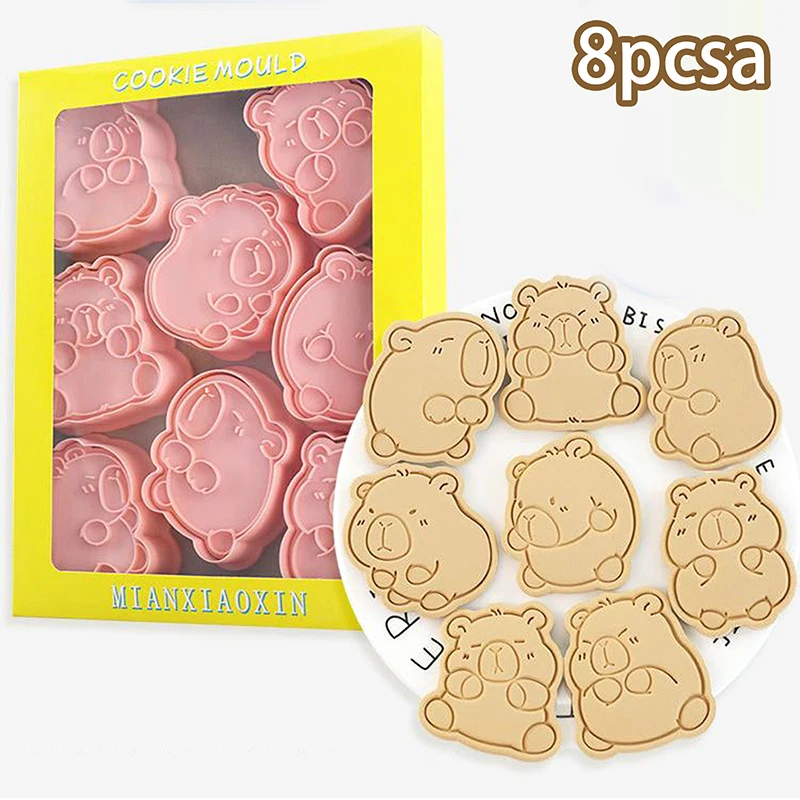 Cartoon Capybara Shaped Cookie Cutter Animal Fondant Biscuit Mold Cake Decoration Tools 8/10pc Baking Accessories Kitchen Gadget