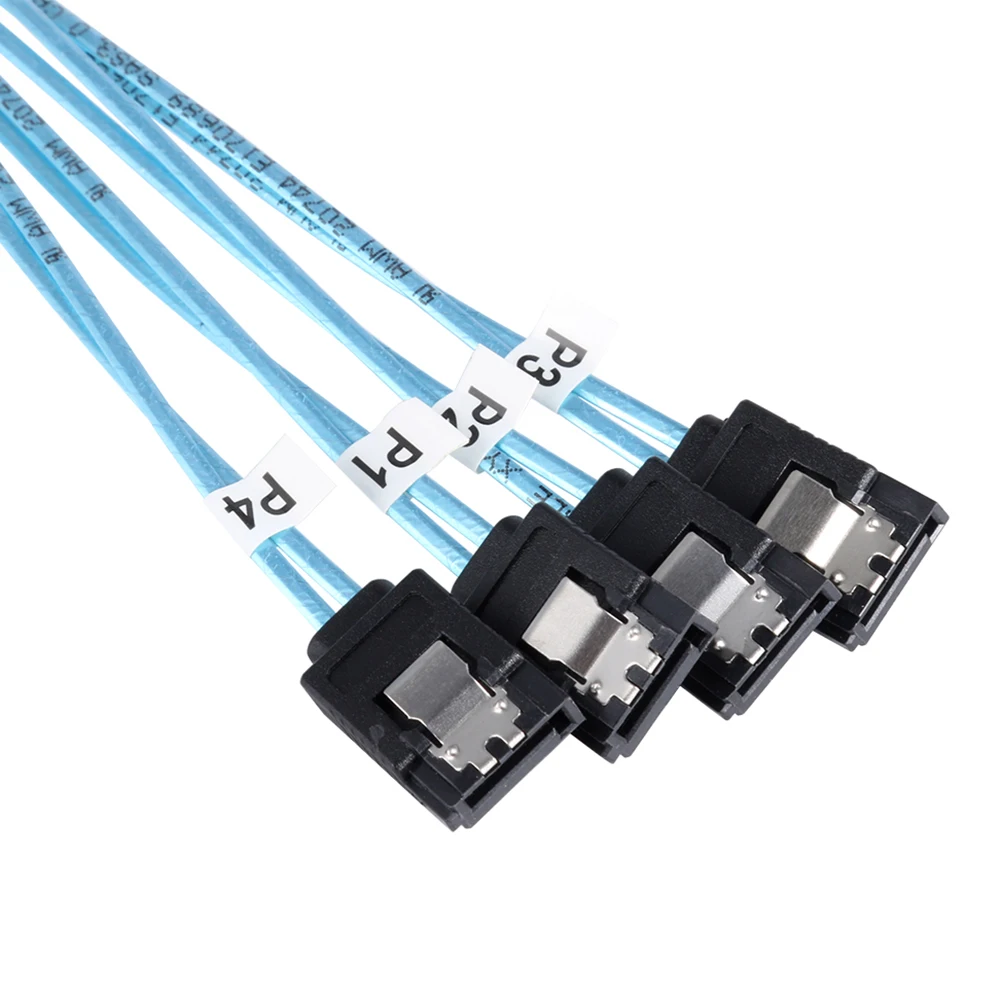 Mini Splitter Cables 36-Pin to 4 SATA 7-Pin SAS SFF-8087 Internal Hard Drive for Households Computer Safety Parts