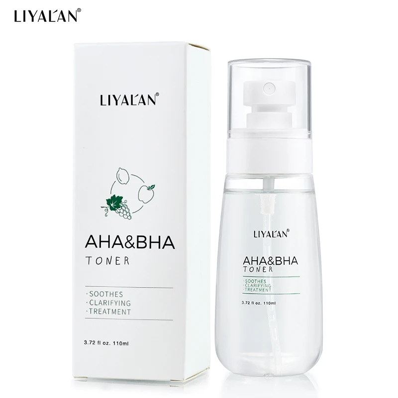 110ml AHA BHA Facial Toner Spray Acne Treatment Clarifying Soothing Skin Lightening Moisturizing Relieving Blackheads Skin Care