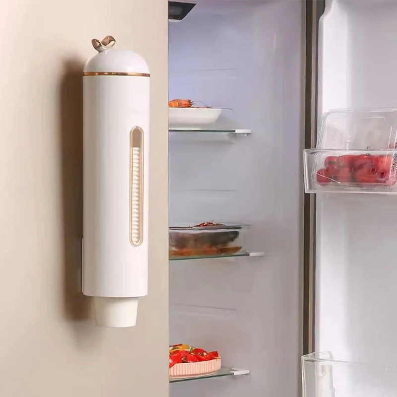Cup Storage Holder Paper Cup Dispenser Light Luxury Disposable Cup Dispense Wall Mounted Single Dust-proof