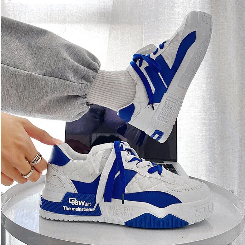 Designer Shoes for Men Casual Platform Sneakes casual shoes sports shoes casual sneakers running sneakers fashion sneakers Two-tone Lace Up Trainers Fashion Student Sneakes Mens Vulcanized Tenis Masculino