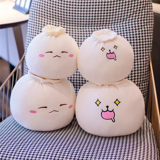 20CM Cute Plush Cartoon Bao Zi Plush Chinese Food Pillow Cushion Kids Toys 3