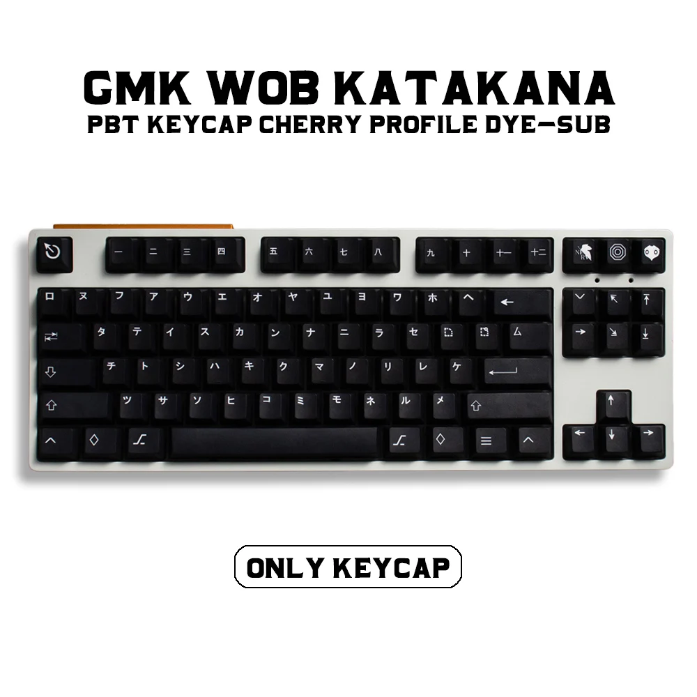 

PBT 130 Keys Clones GMK WoB KATAKANA Keycap Cherry Profile Dye Sub Keycaps For RK61 GH60 GK61 84 87 96 104 Mechanical Keyboard