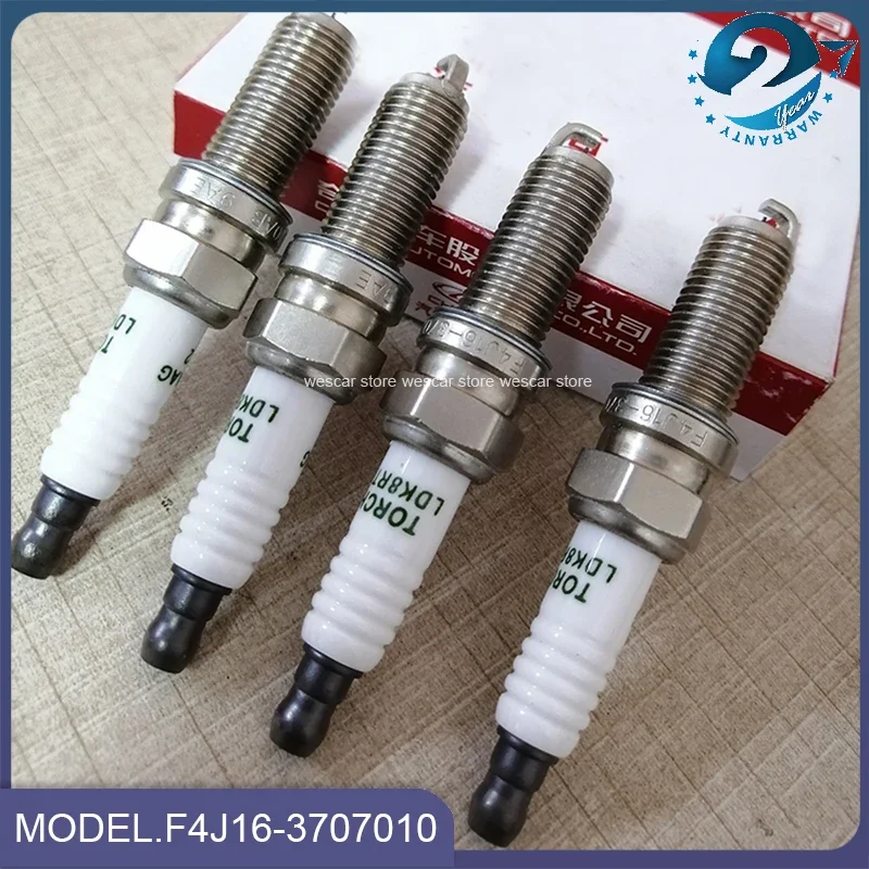 4pcs Original Spark Plug F4J16-3707010 For Chery JETOUR X70 Tiggo